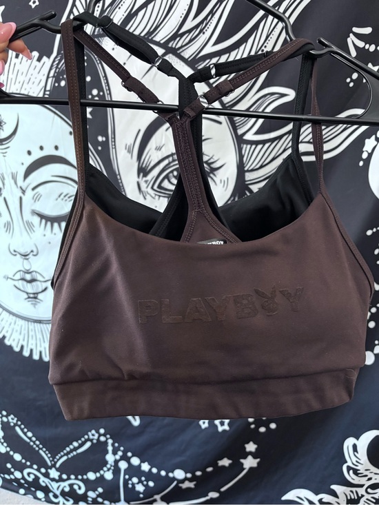 PLAYBOY Other - PLAYBOY Brown Logo Racerback Bralette